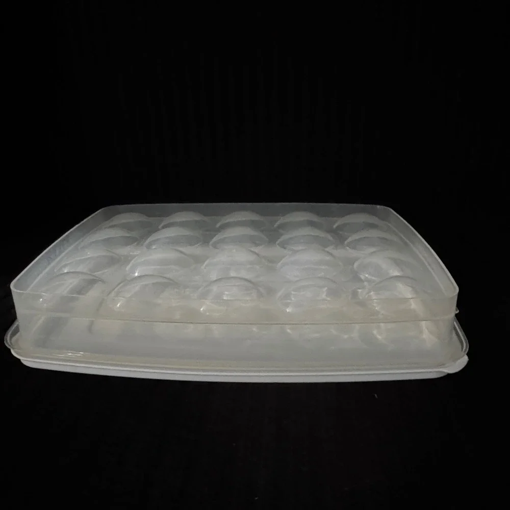 Rubbermaid Servin Saver Deviled Egg Carrier 20 Slot Vintage Clear White Lid 7